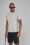 Trend We Half Oversize Fit T-Shirt with Double Face Fabric Collar and Sleeves Ribbed Label Detail - 2