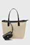 Straw Black Large Capacity Water Resistant Shopper Bag with Wallet Accessory 282 - 3