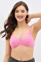 Padded Non-Wired Full Coverage Printed Multiway T-shirt Bra in Pink - Cotton - 2