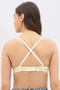 Padded Non-Wired Full Coverage Heart Print Multiway T-shirt Bra in Light Yellow - Cotton - 6