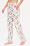 Floral Print Pyjama in White - 100% Cotton - 3