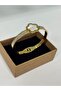D'Oro Clover Motif Gold Tone Steel Bracelet - 2
