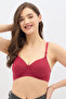 Padded Non-Wired Full Coverage Multiway T-shirt Bra in Maroon - 2