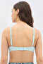 Padded Non-Wired Full Coverage Printed T-shirt Bra in Light Blue - Cotton - 5