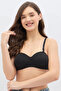 Cotton Padded Non-Wired Strapless Balconette T-Shirt Bra - 2
