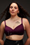 Padded Non-Wired Full Coverage Multiway T-shirt Bra in Plum Colour - 2