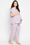 Feeding Pretty Florals Top & Pyjama Set in Lilac - Rayon - 3