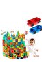 100 Pcs High quality Magnetic Building Tiles for Kids – Educational Set with Cars & Geometric Shapes - 5
