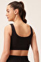 Medium Impact Sports Bra in Black with Removable Cups - 4