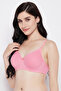Padded Non-Wired Demi Cup Multiway T-shirt Bra in Baby Pink - Cotton - 3