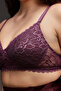 Padded Non-Wired Full Coverage Multiway Bra in Wine Colour - Lace - 6