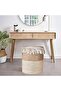 FFD Eco-Friendly Handwoven Jute Pouf – Boho Chic Round Footstool with Tassel Trim, Handmade - 4