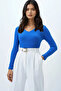 Women's V-Neck Camisole Basic Blouse Dark Blue Alc-X13290
