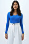 Women's V-Neck Camisole Basic Blouse Dark Blue Alc-X13290 - 2