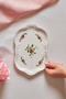 Vintage Rose Boat Plate 25 cm Cream - 3