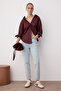 Açık Mavi Yüksek Bel Mom %100 Pamuk Non-Stretch Jeans TWOSS23JE00085 - 11
