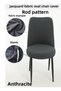 Oval Chair Compatible, Jacquard, Elastic, Washable Chair Cover - 2