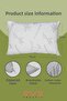 Bamboo Gray Series Covered Antiallergic Zippered Washable Silicone Fiber Pillow 50X70Cm 800 Gr - 3