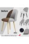 Oval Chair Cover Retro Chair Cover Elastic Jacquard Stick Pattern Single Small Size Cream - 6