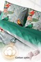 Cotton Satin Double Duvet Cover Set with Elastic Sheets Parrot World - 4