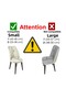 Oval Chair Cover Retro Chair Cover Elastic Jacquard Stick Pattern (Small Size) 1 Piece - 5