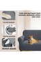 Child and Pet Friendly Stain Resistant, Washable 3-Person Elastic Seat Cover - 3