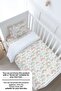 Baby Size Fitted Sheet Set - Iconic Series - Soft Floral Moon and Rainbow - 3