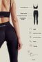 Black Shaping (Push Up) Seamless Scrunch Ruched High-Waist Sports Leggings | Vita - 7