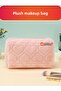 Heart Patterned Plush Makeup Bag