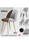 1Pcs Woven Jacquard Oval Chair Cover. Retro Chair Cover Elastic, Stretchable, Washable. - 2