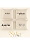 4 Pcs American Fabric Natural Zippered Punc Embroiderable Killet Case Scandinavian Style, Beige Color - 4
