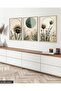 Boho Style 3-Piece Wooden Framed Watercolor-Look Wall Art ACT - 2