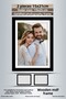 2 قطعة إطار 15x21 - إطار مخطط أبيض وأسود - إطار MDF - إطار صور PVC