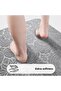 3-Piece Gray Ultrasoft Patterned Toilet Seat Set Bathroom Carpet Mat Set - 5