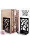 Tree Patterned Decorative Book Holder - Metal Bookstand - Book Stand Set of 2