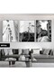 Amazing | Black&White Set Bike Combination | Framed Glass Table 3 Pieces Vertical