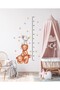 Cute Bears, Rabbit And Stars Height Gauge Pastel Color Wall Sticker - 3