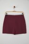 Teen Burgundy Bow Detail Slit Mini Woven Shorts Skirt Twoaw25Sr00021 - 8
