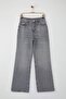 Gri Yüksek Bel Geniş Paça Wide Leg Palazzo %100 Pamuk Non-Stretch Jeans TWOAW26JE00066 - 5