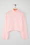 Wardrobe Essentials Pembe Geniş Kalıp Yumuşak Dokulu Crop/Kısa Triko Kazak TWOAW26KZ00113 - 5