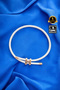 Mesh Coated Steel Bracelet - White Gold