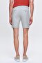 Ds Damat Beige Elastic Waist Lace Detailed Double Leg Viscose Jogger Shorts - 3