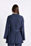 Relax Fit Shawl Collar Belted Wrap Kimono Z8777Az24Sm - 7