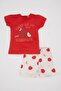 Baby Girls Pajamas Set Fruit Pattern Combed Cotton Short Sleeve Top Shorts C0970A524Hs