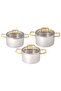 Assos Midi 3-Piece Titanium Gold Pot Set - 6