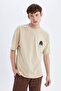 Comfort Regular Fit Comfortable Fit Crew Neck Back Printed Short Sleeve T-Shirt C5754Ax24Hs - 7
