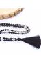 Certified Natural Stone Mala Prayer Beads - Labradorite-Rutilated Quartz-Tourmaline - 3