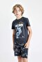 Boys' Pajama Set Printed Short Sleeve Top Shorts C7910A824Sm - 4