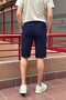 Male, Elastic Waist, Regular Fit, Muslin Weaving, 100% Cotton, Summer Shorts-Bermuda 303 - 7