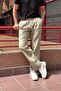 Male, Elastic Waist, Wide Cut, Linen Webbing, Cotton, Pleated Pants 302 - 3